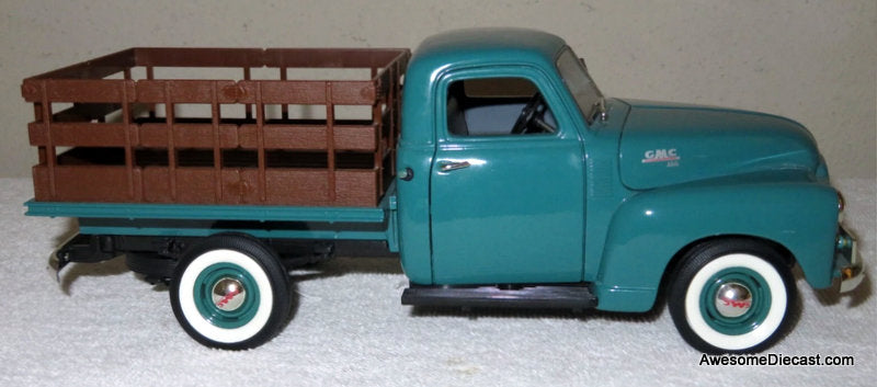 1950 GMC Pick-Up Stake Truck, Green 1:19 Diecast Model Truck by Road Signature