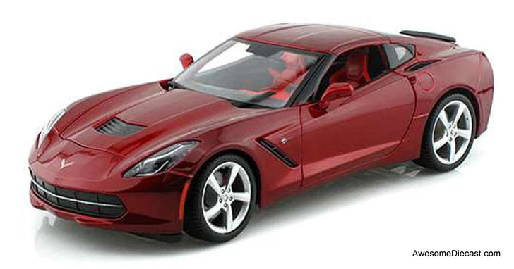 2014 Chevrolet Corvette, Metallic Red 1:18 Diecast Model Car by Maisto