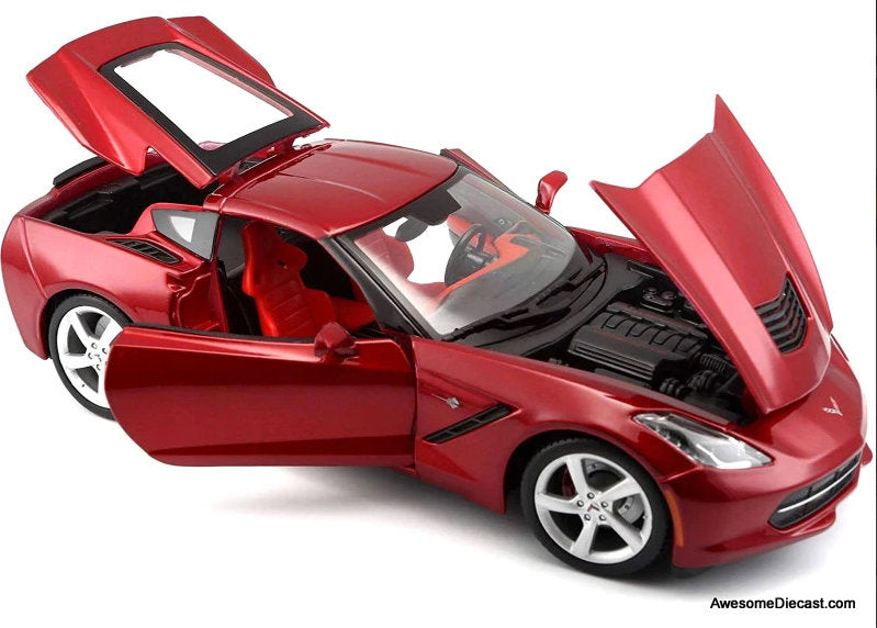 2014 Chevrolet Corvette, Metallic Red 1:18 Diecast Model Car by Maisto