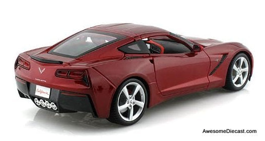 2014 Chevrolet Corvette, Metallic Red 1:18 Diecast Model Car by Maisto