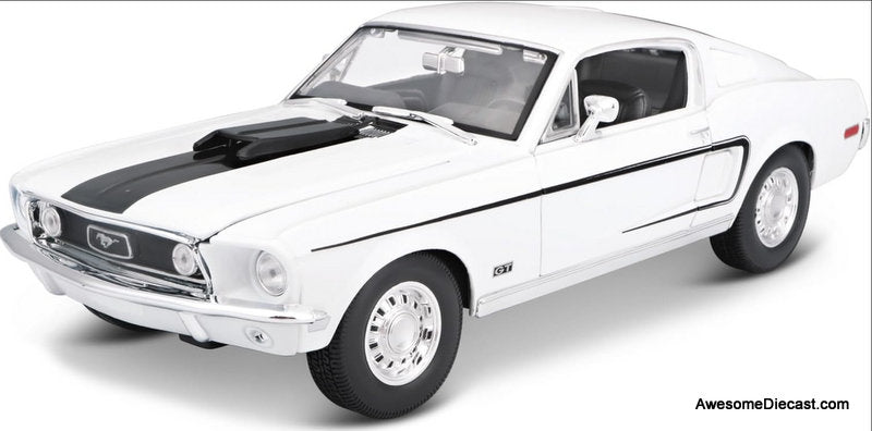 1968 Ford Mustang GT Cobra Jet 1:18 Diecast Model Car by Maistro