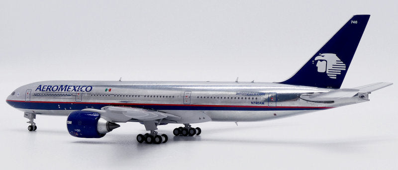 Boeing 777-200ER Aeromexico (Reg #N746AM) Polished 1:400 Diecast Model Plane by JC Wings