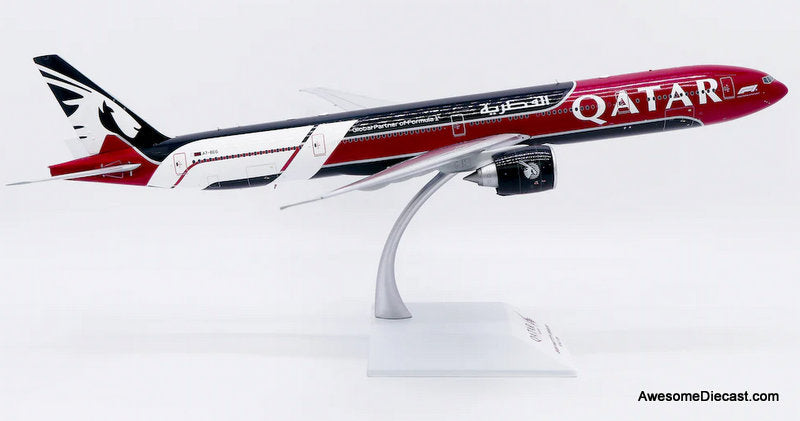 Boeing 777-300ER: Qatar Airways  (Reg #A7-BEG) - Flaps Down "Formula 1 Livery" 1:200 Diecast Model Plane by JC Wings