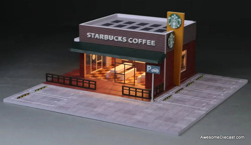 Starbucks Coffee Store w/Lighting 1:64 Diorama by MoreArt