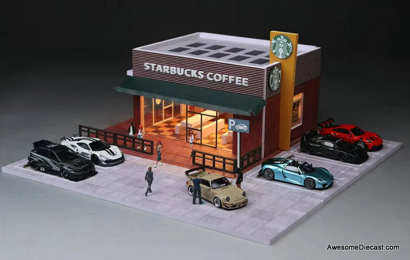 Starbucks Coffee Store w/Lighting 1:64 Diorama by MoreArt