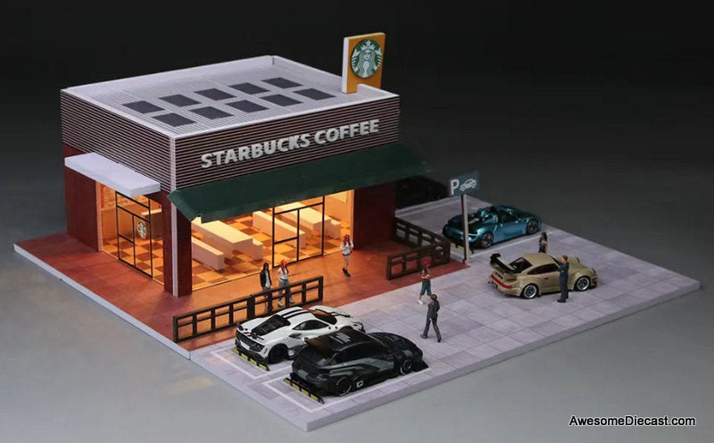Starbucks Coffee Store w/Lighting 1:64 Diorama by MoreArt