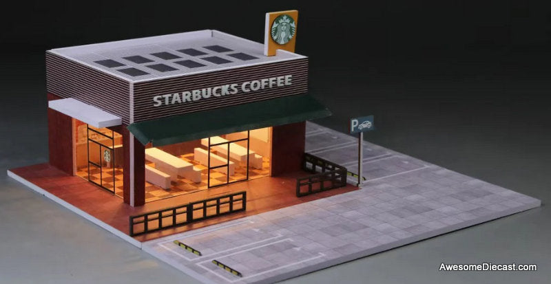 Starbucks Coffee Store w/Lighting 1:64 Diorama by MoreArt