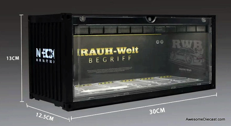 RWB Container Showroom w/Lighting 1:64 Diorama by MoreArt