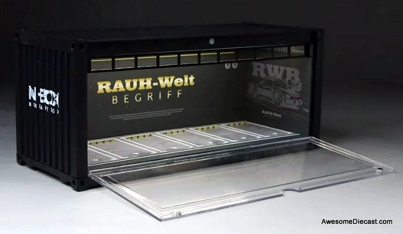 RWB Container Showroom w/Lighting 1:64 Diorama by MoreArt