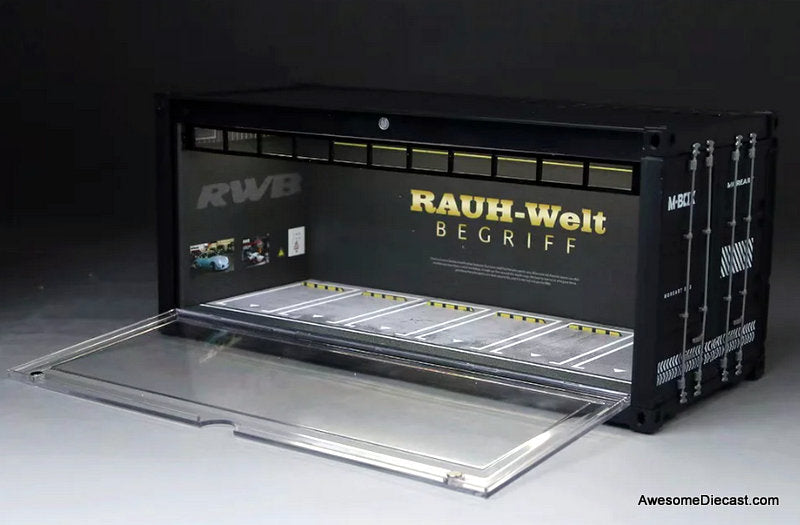 RWB Container Showroom w/Lighting 1:64 Diorama by MoreArt
