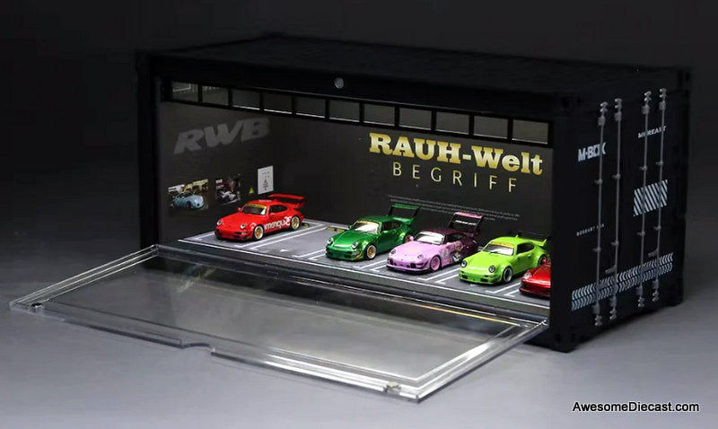 RWB Container Showroom w/Lighting 1:64 Diorama by MoreArt