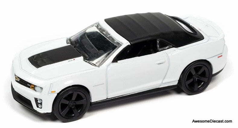 2013 Chevrolet Camaro Convertible ZL1, Summit White 1:64 Diecast Model Car by Johnny Lightning