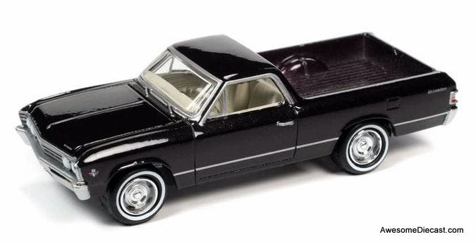 1967 Chevrolet El Camino, Royal Plum Metallic 1:64 Diecast Model Car by Johnny Lightning