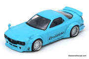 Pandem Rocket Bunny Mazda RX7 (FD3S), Tiffany Blue 1:64 Diecast Model Car by Inno64