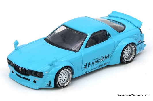 Pandem Rocket Bunny Mazda RX7 (FD3S), Tiffany Blue 1:64 Diecast Model Car by Inno64
