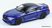 BMW M8 Coupe, Marina Bay Blue 1:64 Diecast Model Car by Para64