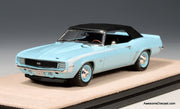 1969 Chevrolet Camaro RS SS Convertible (Closed Roof), Carolina Blue 1:43 Resin Cast Model Car by Stamp Models