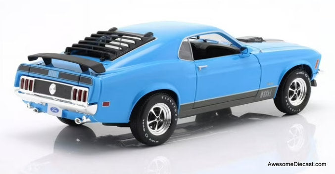 1970 Ford Mustang Mach 1, Blue 1:18 Diecast Model Car by Maisto
