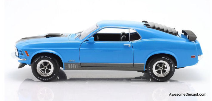 1970 Ford Mustang Mach 1, Blue 1:18 Diecast Model Car by Maisto