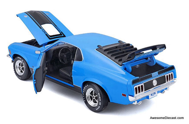 1970 Ford Mustang Mach 1, Blue 1:18 Diecast Model Car by Maisto