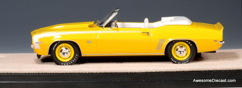 1969 Chevrolet Camaro RS SS Convertible (Roof Down), Daytona Yellow 1:43 Resin Cast Model Car by Stamp Models
