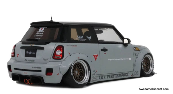 WELLY 1/18 ミニクーパー(カスタム仕様) 2015 LB-Works LB Nation Mini Cooper R5, Gray 1:18 Resin Cast Model
