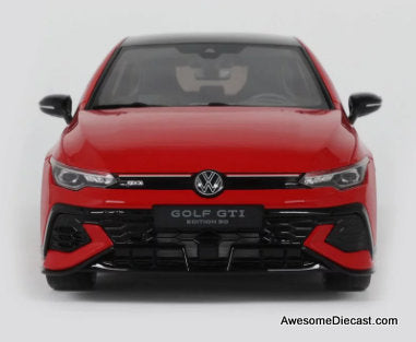 2024 Volkswagen Golf MK8 GTI 50th Edition, Tornado Red 1:18 Resin Cast Model Car by Otto