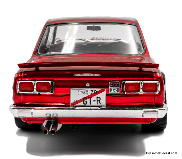 1970 Nissan Skyline  (C10) Hakosuka Works, Metallic Red 1:18 Diecast Model Car by Solido
