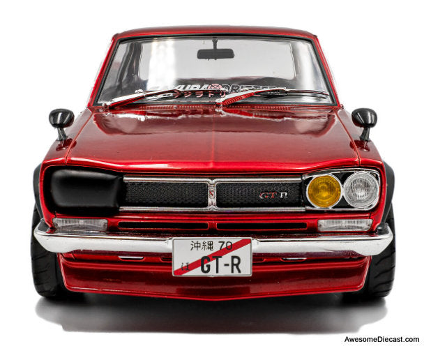 1970 Nissan Skyline  (C10) Hakosuka Works, Metallic Red 1:18 Diecast Model Car by Solido