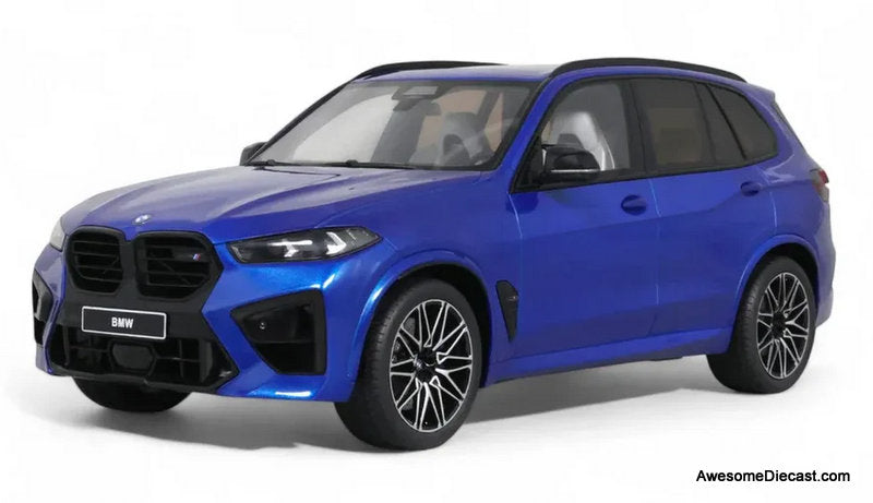 2023 BMW X5 M Competition, Metallic Blue 1:18 Resin Cast Model Car by GT Spirit