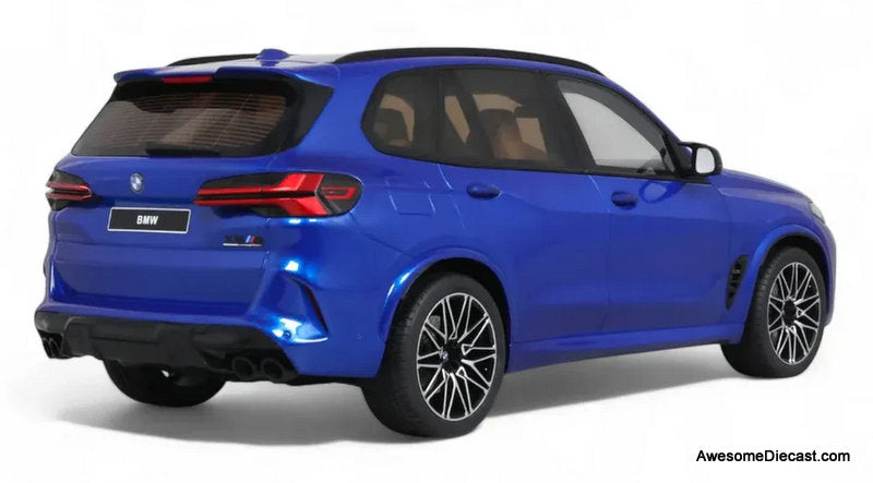 2023 BMW X5 M Competition, Metallic Blue 1:18 Resin Cast Model Car by GT Spirit