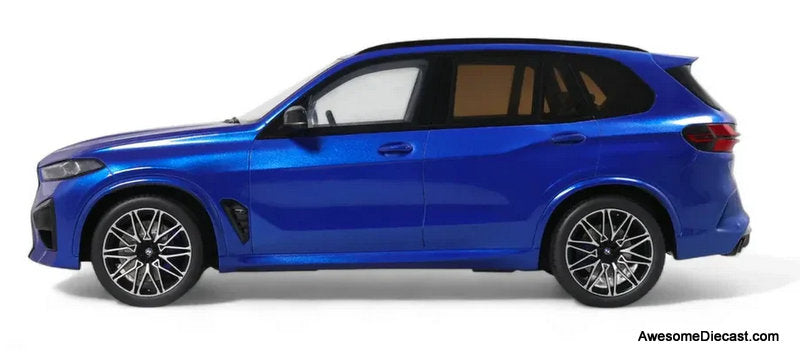 2023 BMW X5 M Competition, Metallic Blue 1:18 Resin Cast Model Car by GT Spirit