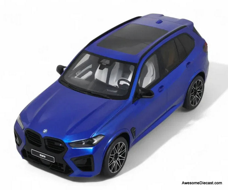 2023 BMW X5 M Competition, Metallic Blue 1:18 Resin Cast Model Car by GT Spirit