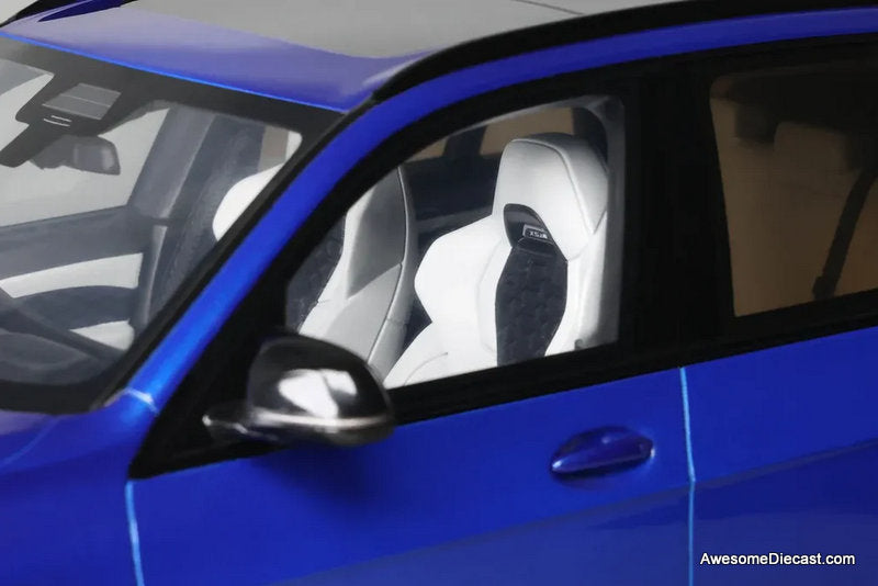 2023 BMW X5 M Competition, Metallic Blue 1:18 Resin Cast Model Car by GT Spirit