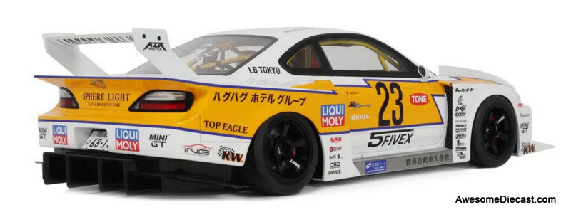 2021 Nissan S15 Silvia LB Super Silhouette, White 1:18 Resin Cast Model Car by GT Spirit