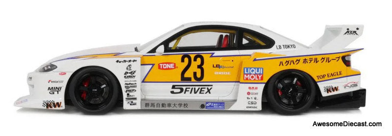 2021 Nissan S15 Silvia LB Super Silhouette, White 1:18 Resin Cast Model Car by GT Spirit