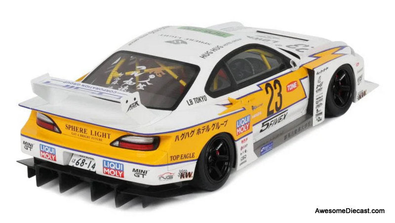 2021 Nissan S15 Silvia LB Super Silhouette, White 1:18 Resin Cast Model Car by GT Spirit