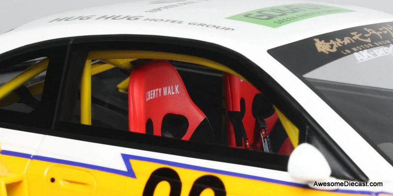 2021 Nissan S15 Silvia LB Super Silhouette, White 1:18 Resin Cast Model Car by GT Spirit