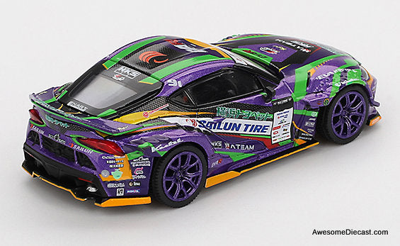 Toyota GR Supra KUHL 2021 D1GP EVANGELION RACING 1:64 Diecast Model Car by Mini GT