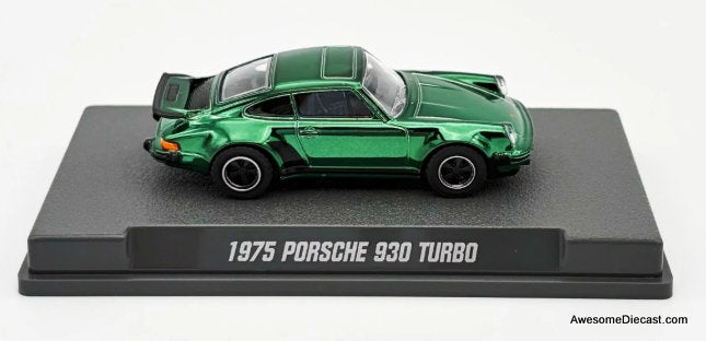 1975 Porsche 930 Turbo, Chrome Green 1:64 Diecast Model Car by Majorette