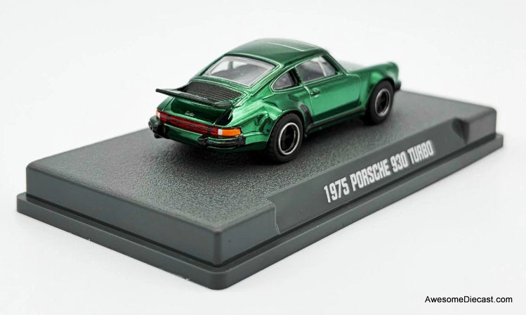 1975 Porsche 930 Turbo, Chrome Green 1:64 Diecast Model Car by Majorette