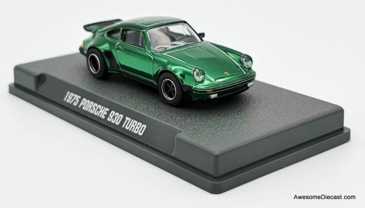 1975 Porsche 930 Turbo, Chrome Green 1:64 Diecast Model Car by Majorette
