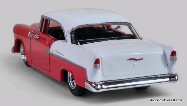 1955 Chevrolet Bel Air, Red/White 1:64 Diecast Model Car by Majorette