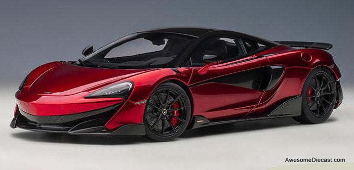 McLaren 600LT, Vermillion Red 1:18 Diecast Model Car by AUTOart