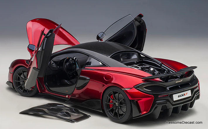 McLaren 600LT, Vermillion Red 1:18 Diecast Model Car by AUTOart