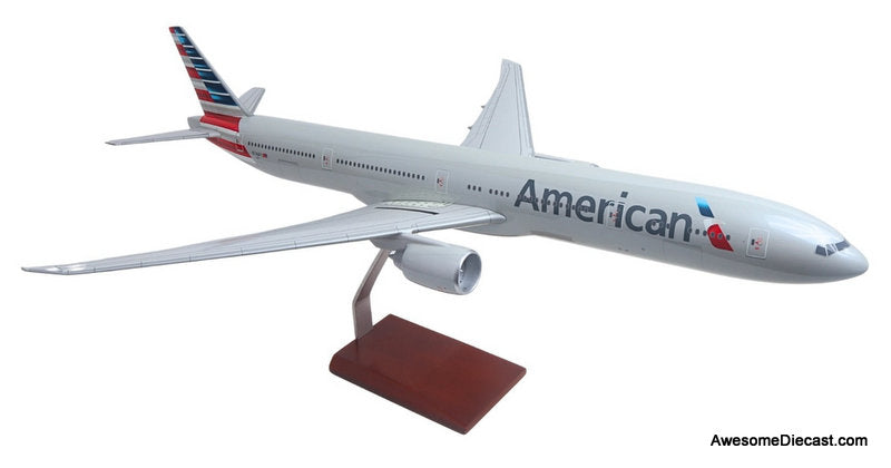 Boeing 777-300: American Airlines (Reg #N736AT) 1:100 ABS Plastic Model Plane by Sky Marks Elite