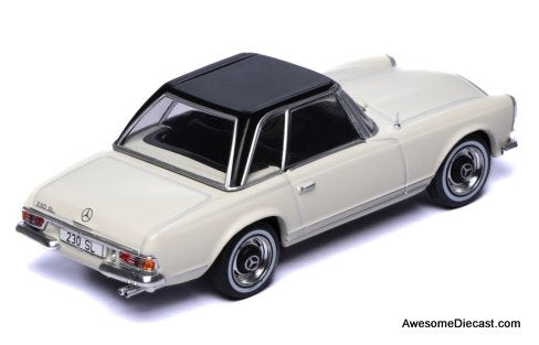 1964 Mercedes Benz 230 SL (w/Hard top), Cream 1:43 Diecast Model Car by IXO