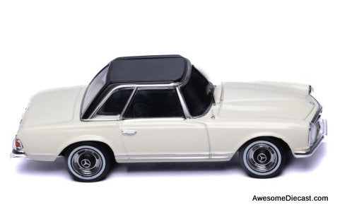 1964 Mercedes Benz 230 SL (w/Hard top), Cream 1:43 Diecast Model Car by IXO