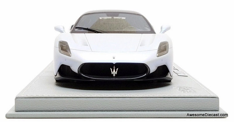 Maserati MC20, Bianco Audace White 1:18 Resin Cast Model Car by BBR