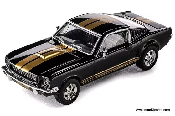1965 Ford Shelby GT350, Black/Gold 1:64 Diecast Model Car by Majorette
